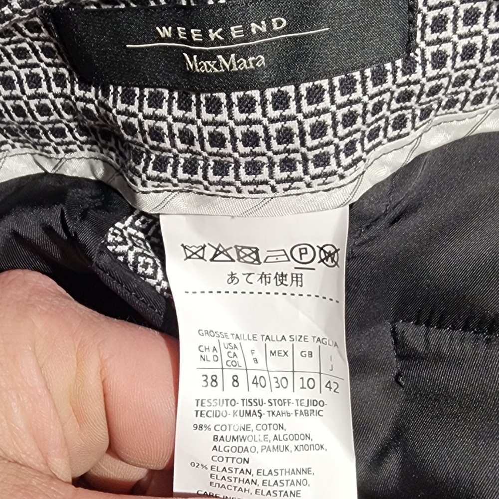 MAXMARA WEEKEND Capri Flare FITW19 Stretch, Size 8 - Picture 4 of 9